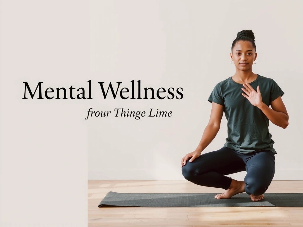 A serene person meditating in a peaceful setting, representing mental wellness and stress reduction.